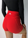 Ashley Ladies Pocket Shorts - Red