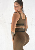 Roar - Leggings and Crop 2pc Set - Brown