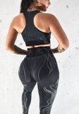 Cali - Leggings and Crop 2pc Set - Black