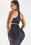 Cali - Leggings and Crop 2pc Set - Black