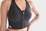 Riva Ladies Active Front Zip Top - Black