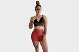 Vibe Ladies Active Seamless Shorts - Red