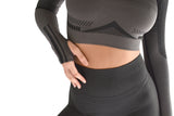 Curl Ladies Active Breathable Long Sleeve Top - Black