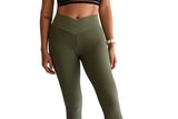 Track Seamless Scrunch Leggings - Khaki Green