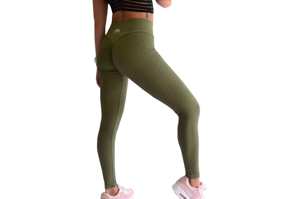 Track Seamless Scrunch Leggings - Khaki Green – Nimbu Active