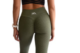 Track Seamless Scrunch Leggings - Khaki Green