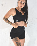 Daana - Shorts and Crop 2pc Set - Black