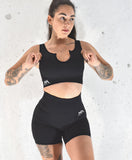 Daana - Shorts and Crop 2pc Set - Black