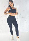 Kord - Leggings and Zip Crop 2pc Set - Black