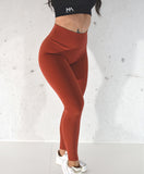 Lexa Seamless Scrunch Leggings - Red Rust