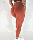 Lexa Seamless Scrunch Leggings - Red Rust