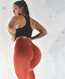 Lexa Seamless Scrunch Leggings - Red Rust