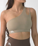 Mia Ladies Sports Crop Top - Latte