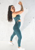 Pebble - Leggings and Crop 2pc Set - Teal