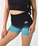 Splash Seamless Scrunch Shorts - Teal